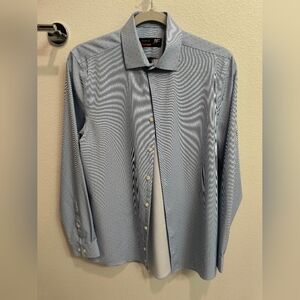 J. Ferrar Mens Dress Shirt Button down Long sleeves 14-14.5 32-33 Stretch slim f